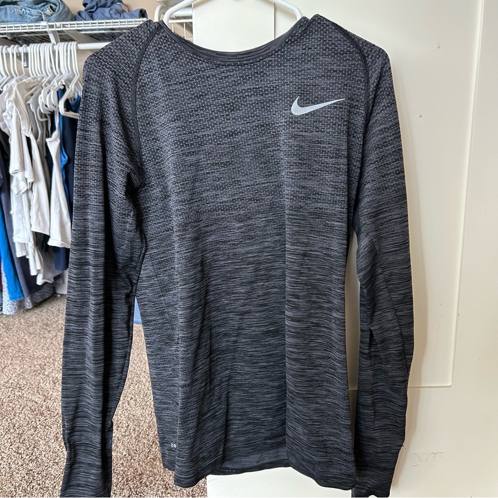 Dark Gray Nike Dri Fit Running long sleeve Shirt
